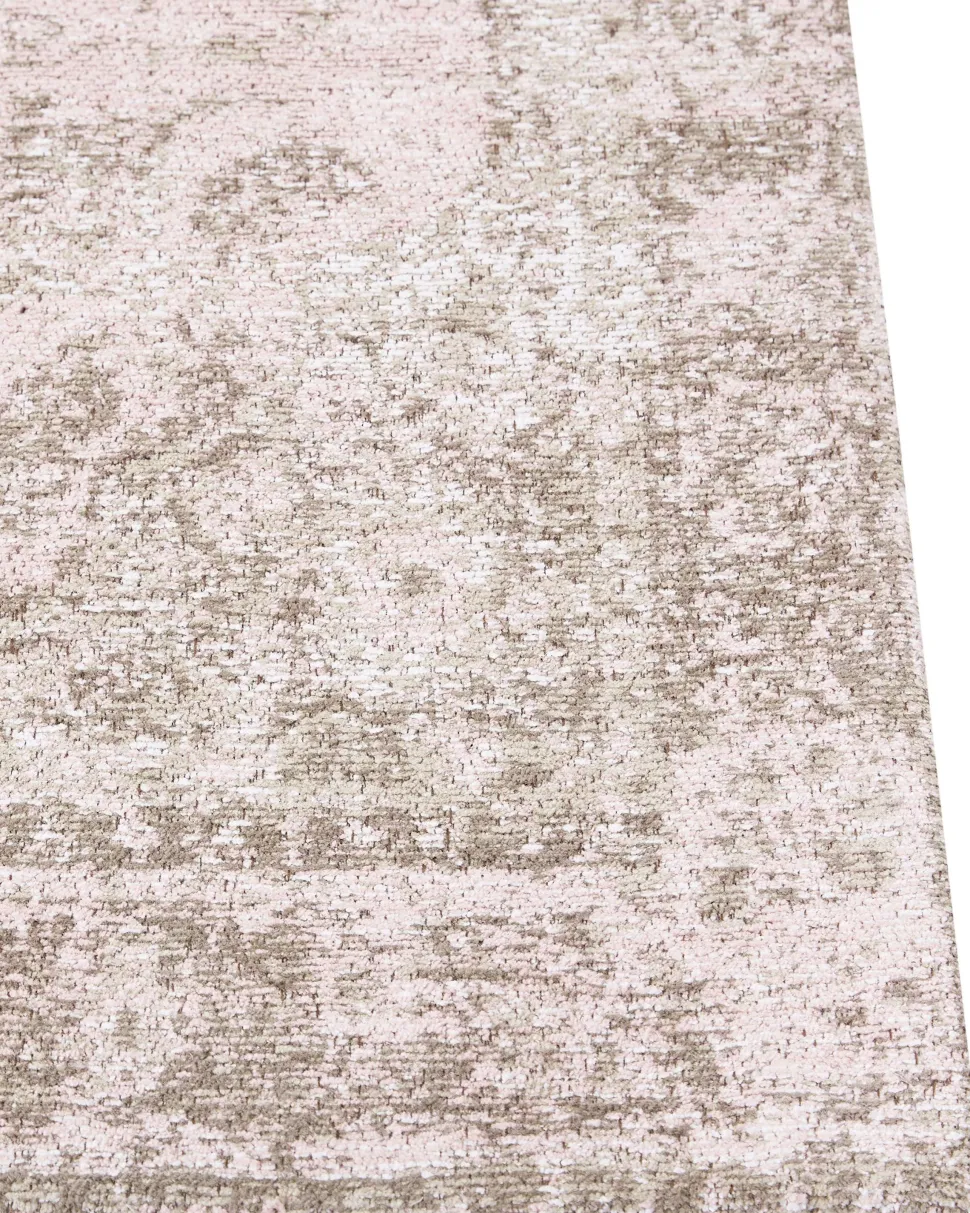 Tapete Em Algodao Rosa E Creme 160 X 230 Cm Matarim