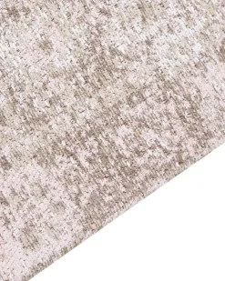 Tapete Em Algodao Rosa E Creme 160 X 230 Cm Matarim