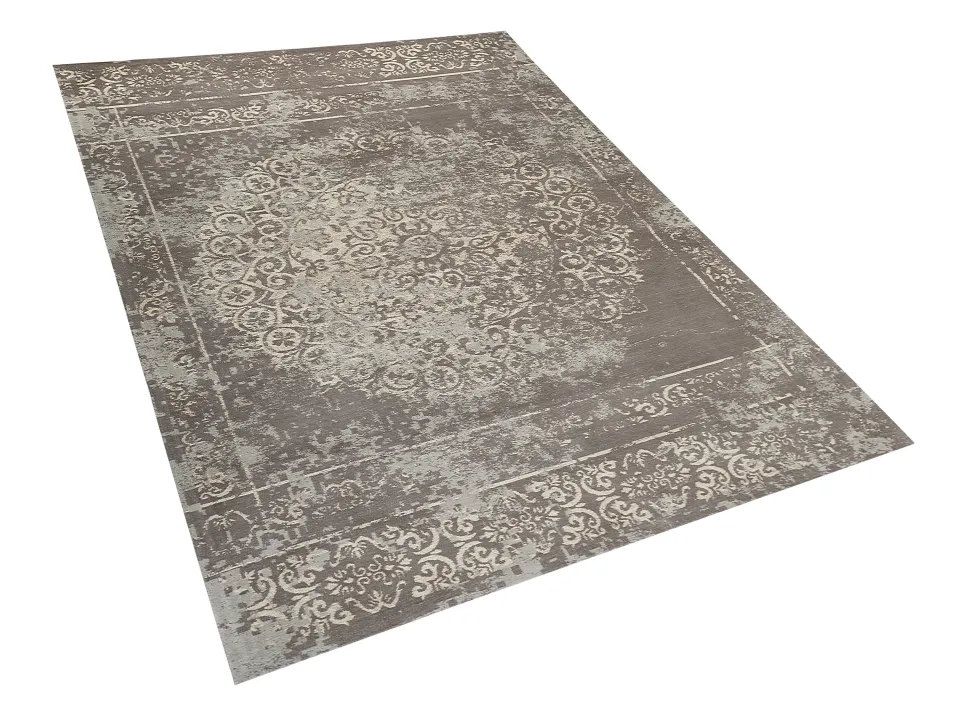 Tapete Em Algodao Taupe 160 X 200 Cm Beykoz