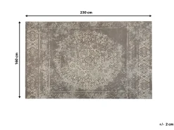 Tapete Em Algodao Taupe 160 X 200 Cm Beykoz
