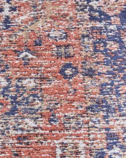 Tapete Em Algodao Vermelho E Azul 140 X 200 Cm Kurin