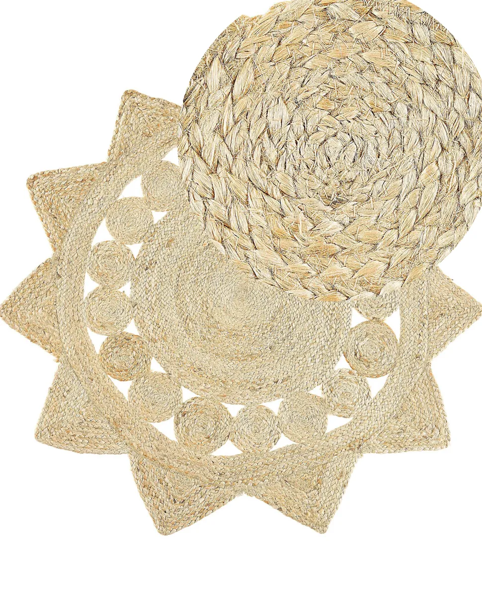 Tapete Em Forma De Estrela De Juta Creme 120 Cm Araban