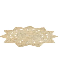 Tapete Em Forma De Estrela De Juta Creme 120 Cm Araban