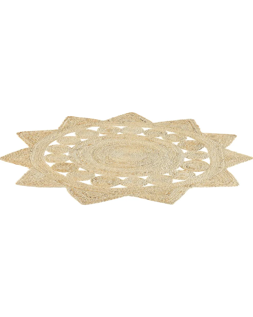 Tapete Em Forma De Estrela De Juta Creme 120 Cm Araban