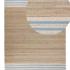 Tapete Em Juta Creme E Azul Claro 160 X 230 Cm Mirza