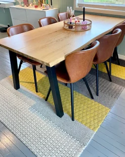 Tapete Em La Amarela E Cinzenta 160 X 230 Cm Akkaya