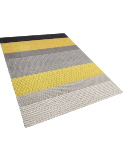 Tapete Em La Amarela E Cinzenta 160 X 230 Cm Akkaya