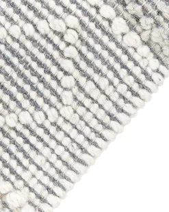 Tapete Em La Cinzento E Branco Creme 160 X 230 Cm Tonya