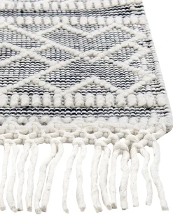 Tapete Em La Cinzento E Branco Creme 160 X 230 Cm Toprakkale