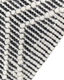 Tapete Em La Cinzento E Branco Creme 160 X 230 Cm Toprakkale