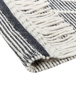 Tapete Em La Cinzento E Branco Creme 160 X 230 Cm Toprakkale