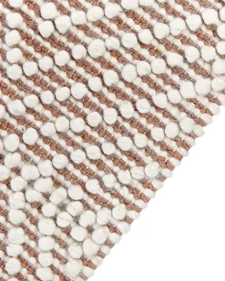 Tapete Em La Creme E Castanho 160 X 230 Cm Kestel