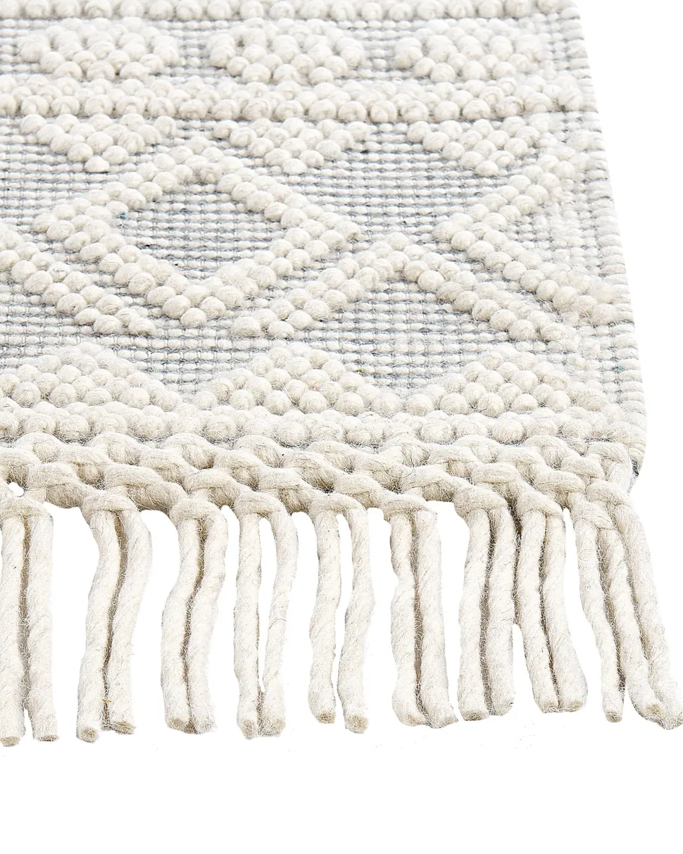 Tapete Em La Creme E Cinzenta 160 X 230 Cm Solhan