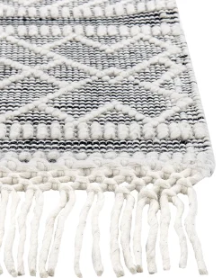 Tapete Em La Preta E Branca 160 X 230 Cm Savuca