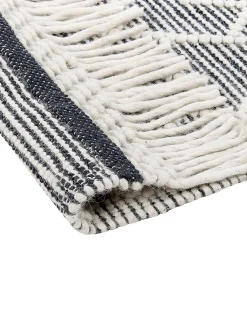 Tapete Em La Preta E Branca 160 X 230 Cm Savuca