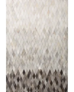 Tapete Em Pele Genuina Branca E Cinzenta 160 X 230 Cm Maldan