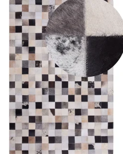 Tapete Em Pele Genuina Castanha 160 X 230 Cm Rize