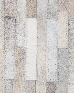 Tapete Em Pele Genuina Castanha E Cinzenta 140 X 200 Cm Sinneli