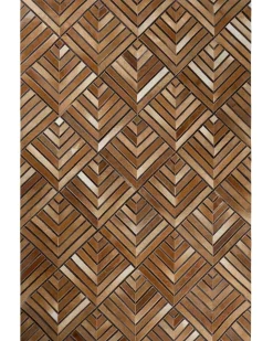 Tapete Em Pele Genuina Castanha 160 X 230 Cm Tekir