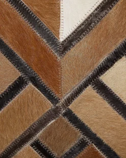 Tapete Em Pele Genuina Castanha 160 X 230 Cm Tekir