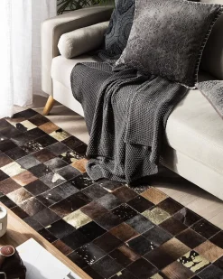 Tapete Em Pele Genuina Castanha 200 X 300 Cm Bandirma