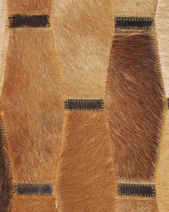 Tapete Em Pele Genuina Castanha 140 X 200 Cm Digor