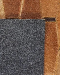 Tapete Em Pele Genuina Castanha 140 X 200 Cm Digor