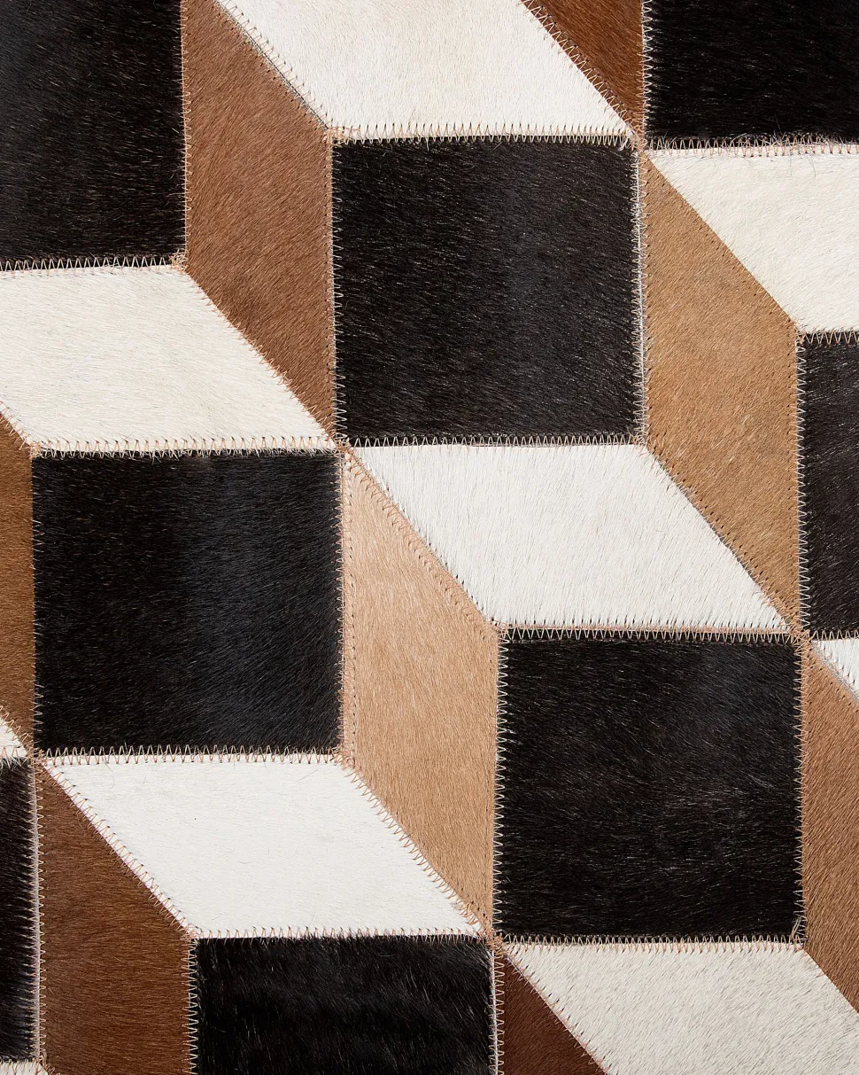 Tapete Em Pele Genuina Castanha 140 X 200 Cm Alpkoy