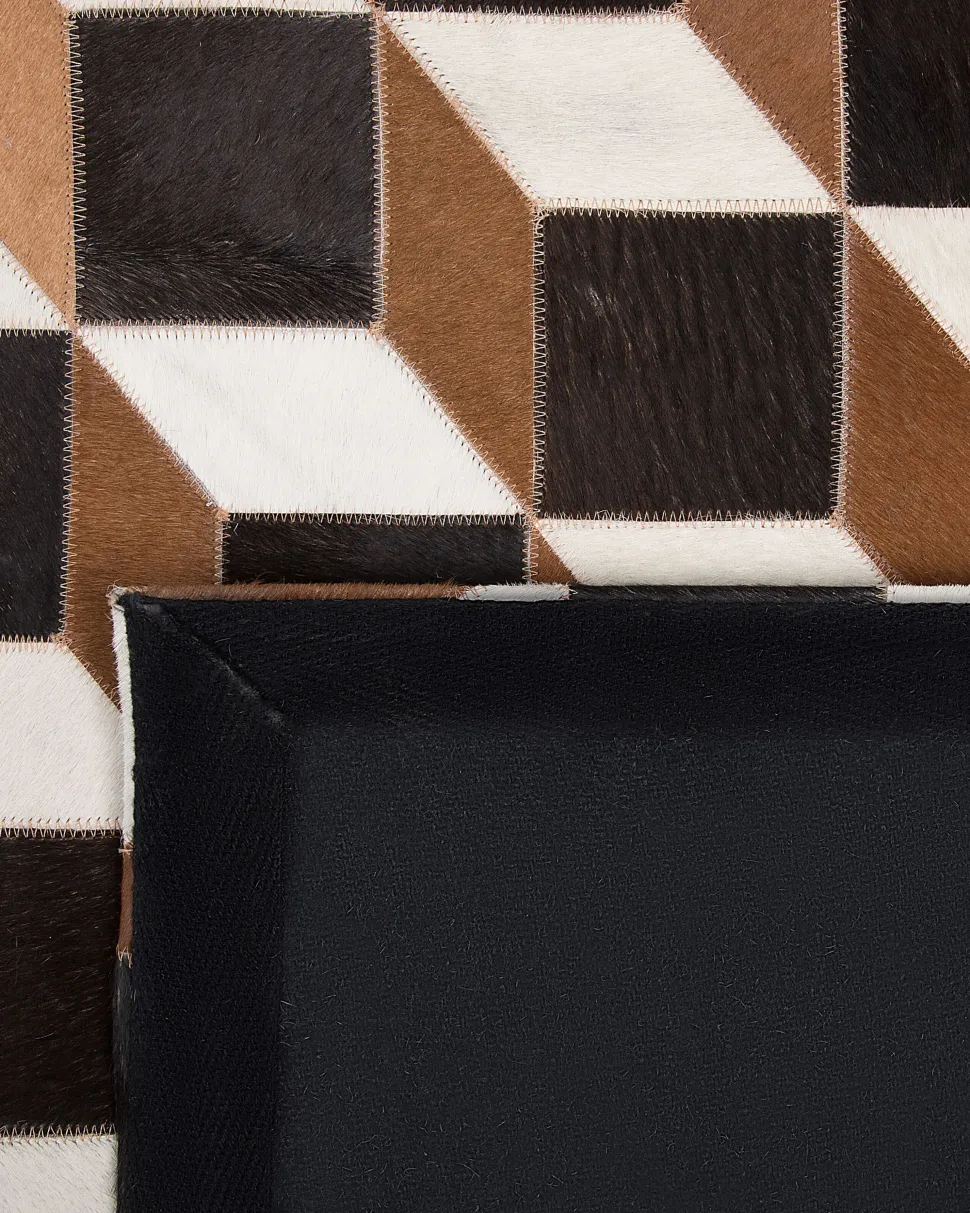 Tapete Em Pele Genuina Castanha 140 X 200 Cm Alpkoy