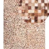Tapete Em Pele Genuina Castanha E Creme 160 X 230 Cm Torul