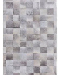 Tapete Em Pele Genuina Cinzenta 160 X 230 Cm Alacam