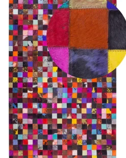 Tapete Em Pele Genuina Multicolor 160 X 230 Cm Enne