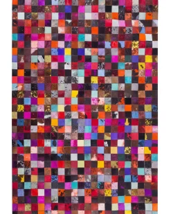 Tapete Em Pele Genuina Multicolor 160 X 230 Cm Enne