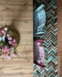 Tapete Em Pele Genuina Multicolor 160 X 230 Cm Amasya