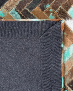 Tapete Em Pele Genuina Multicolor 160 X 230 Cm Amasya