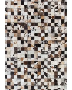 Tapete Em Pele Genuina Multicolor 160 X 230 Cm Cerli