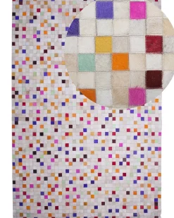 Tapete Em Pele Genuina Multicolor 160 X 230 Cm Advan
