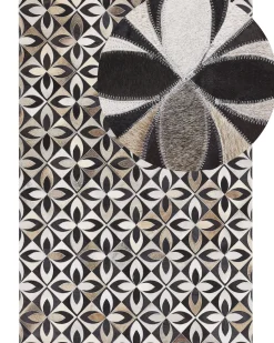 Tapete Em Pele Genuina Multicolor 160 X 230 Cm Ishan