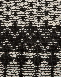 Tapete Em Pele Genuina Preta E Creme 140 X 200 Cm Sokun