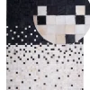Tapete Em Pele Genuina Preta E Creme 160 X 230 Cm Erfelek