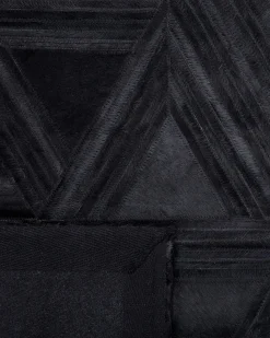 Tapete Em Pele Genuina Preta 160 X 230 Cm Kasar