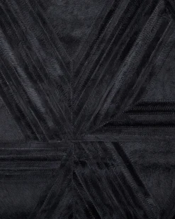 Tapete Em Pele Genuina Preta 160 X 230 Cm Kasar