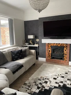 Tapete Em Pele Genuina Preta E Branca 160 X 230 Cm Kemah