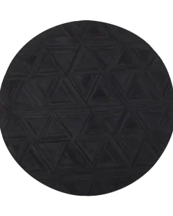 Tapete Em Pele Genuina Preta 140 Cm Kasar