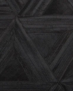 Tapete Em Pele Genuina Preta 140 Cm Kasar