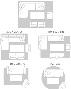 Tapete Em Pele Genuina Preta 140 Cm Kasar