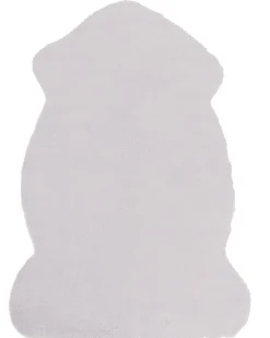 Tapete Em Pele Sintetica De Coelho Cinzenta 60 X 90 Cm Undara