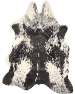 Tapete Em Pele Sintetica Com Padrao Em Preto E Branco 60 X 90 Cm Nambung