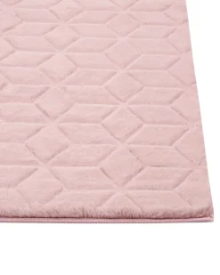 Tapete Em Pele Sintetica De Coelho Rosa 160 X 230 Cm Thatta