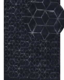 Tapete Em Pele Sintetica De Coelho Preta 160 X 230 Cm Thatta